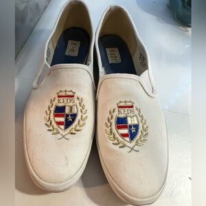Vintage Keds Womens Crest Oxford White Soft Bost Shoes Sz 9 Very Rare !! 90s